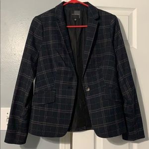 Navy plaid blazer